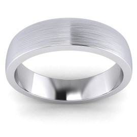 LANDA JEWEL Unisex Sterling Silver 5mm Super Heavy Court Shape Brushed Matt Wedding Ring (Y)