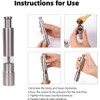 Single Stainless Steel Salt and Pepper Grinder Set, Manual Refillable
