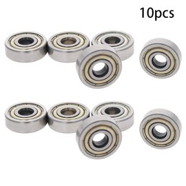 Othmro 10pcs 625ZZ Bearings, Deep Groove Ball Bearing Double Shield 5mm x 16mm x 5mm, High Carbon Steel GCr15 625 Bearing