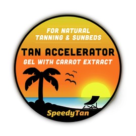 Premium Tan Accelerator Gel - For Sunbed Use & Natural Tanning - Natural Tanning Accelerator With Carrot Tanning Oil - UK Based Brand (Gel, 40ml)