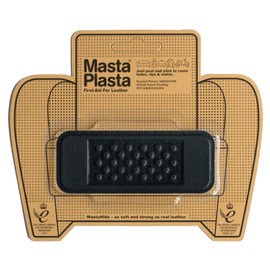 Toppa autoadesiva per riparazioni in pelle MastaPlasta Premium - Nero - Cerotto 10x4cm. Il tuo kit di riparazione istantaneo per divani, sedili auto, borse, giacche e fai da te