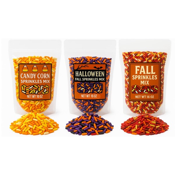 FALL HOLIDAY SPRINKLE PACK Triple Sprinkle Bundle – Candy Corn,