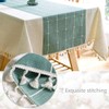 JaeMoose Solid Rectangular Cotton Linen Tablecloth with Tassels for Kitchen
