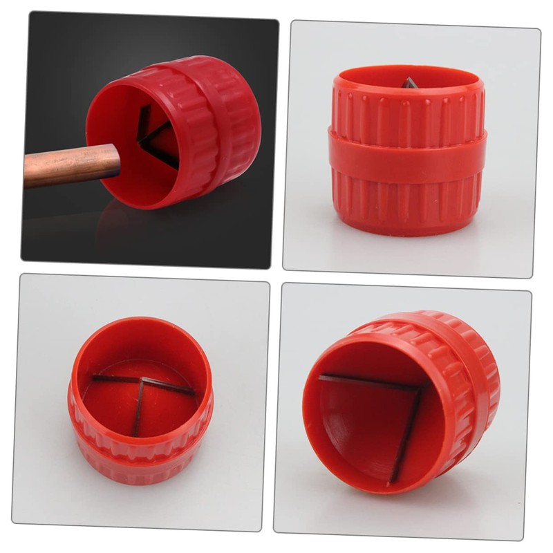 Tofficu 2pcs Copper Reamer Deburring Tool Inner Outer Chamfer Tool