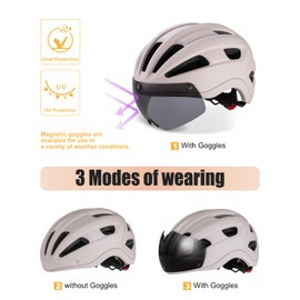BATFOX Bike Helmet Women Adult Womens Bike Helmet for Adult Bicycle Helmet Women Girls Helmets Ages 8-14 Women's Bike Helmet for Woman Girls Bike Helmet Road Bike with Rechargeable LED Light
