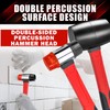 YIYITOOLS 2Pcs Hammer Set, 16oz Rubber Mallet & 40mm Double-Faced