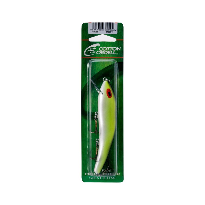 Cotton Cordell Ripplin Red Fin - Chartreuse Minnow