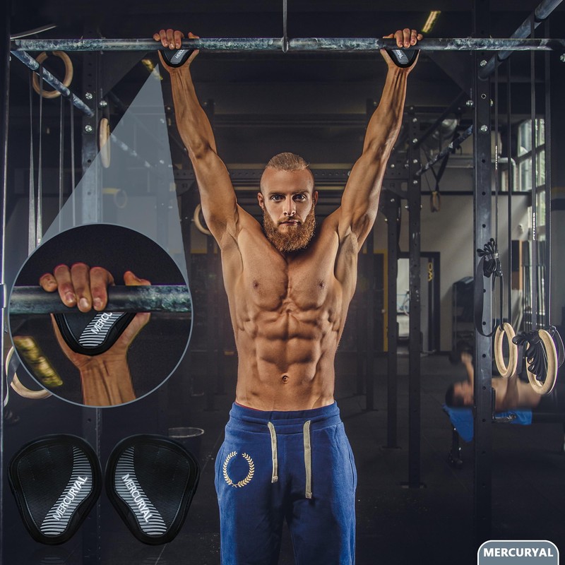 MERCURYAL Pack of 2 Fitness Grip Pads, Grip Pads for