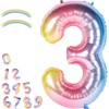 40 Inch Giant Foil Balloons Gradient Color Number Ballons Rainbow