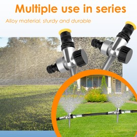 Wennala 2-Piece Sprenger Garden Lawn Sprinkler 360° Automatic Rotating Garden Sprinkler, Adjustable Round Nozzle, Lawn Sprinkler Small Area, Lawn Sprinkler Set