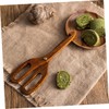 Ipetboom Wooden Kitchen Serving Tongs Scald Scissor Style Bread Clips
