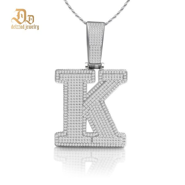 [Buy One Get Free Necklace] Delzzad Hip Hop Large Letter