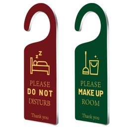 CHGCRAFT Please Do Not Disturb Signs Doors Hanging Signs 2 Packs Clothes Please Do Not Disturb and Welcome Makeup Room Acrylic Signs Doors Hanging Signs Door Handles Decoration Signs Hotel