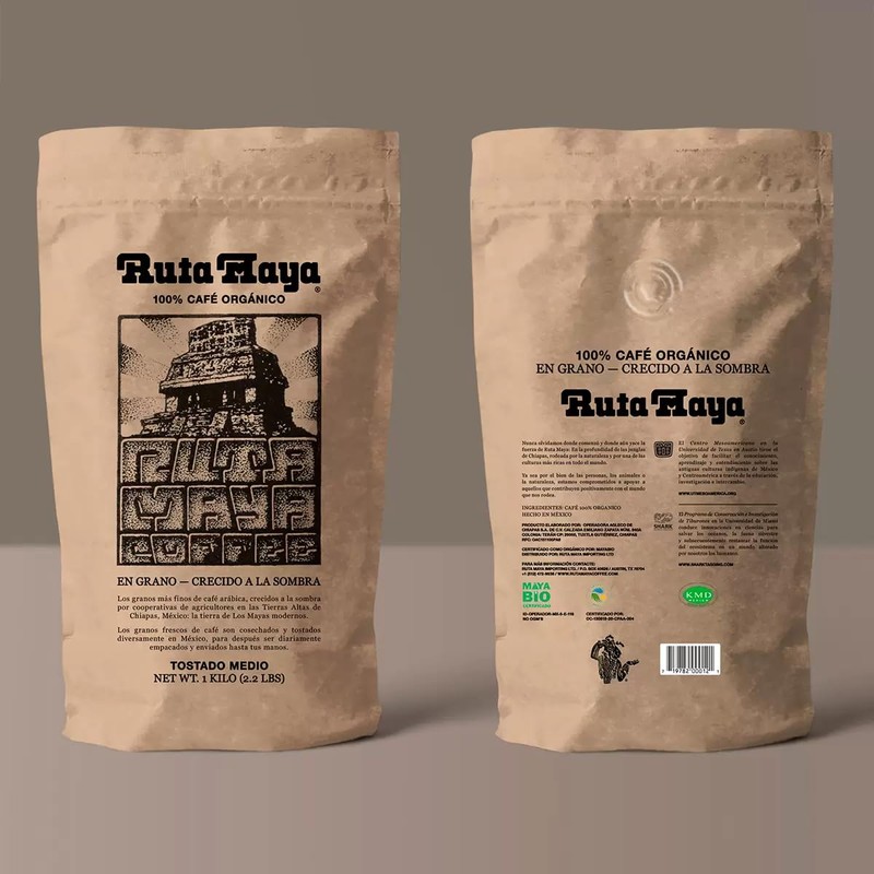 Ruta Maya Organic Coffee Medium Roast 2.2 Pounds