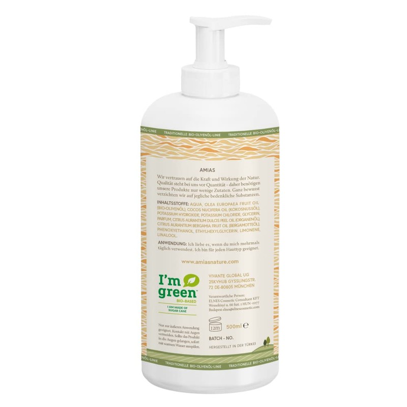 Orange & Bergamot Hand Soap 500 ml - 97% Natural