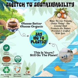 HOME INFINIX Handmade Coconut Shell DHOOP Stand – Eco-Friendly Natural Incense Holder Charcoal/Cone Burner, Sage Stand, Palo Santo Holder, Ash Catcher for Aromatherapy, Meditation, Yoga, Spiritual