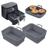 Collapsible Silicone Air Fryer Liners - 2 Pack for Ninja