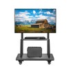 Hellsehen Mobile TV Stand,Rolling TVs Cart on Wheels Height Adjustable