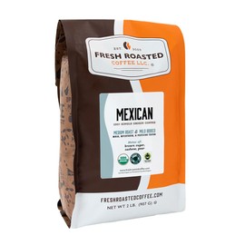 Fresh Roasted Coffee, Organic Mexican | Mold & Myco 3rd Party Tested, USDA Organic, Kosher | Medium Roast 2 lb (32 oz) Whole Bean