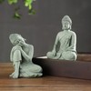 RemeeHi Stone Buddha Statue Decoration for Praying Good Luck Figurine