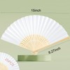 24 Pcs White Paper Fans Handheld Bamboo Folding Fans DIY