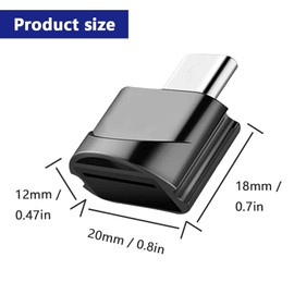 Xiatiaosann USB C to Micro SD TF Card Reader, Type C to Micro SD OTG Smart Memory Reader Adapter with Type C to USB Adapter (2pcs)