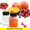 TakFree Small Plastic Juice Bottles with Lids, 12 Pcs 100ml