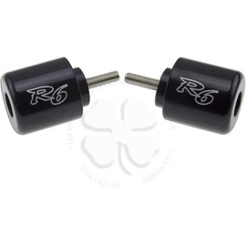 Black Handle Bar End CNC R6 Engraved Weight Slider For Yamaha YZF 06-19 R1 Slug