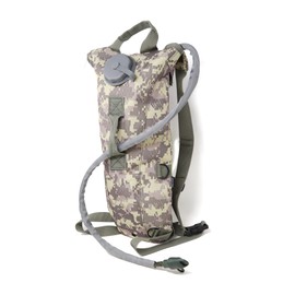 M MCGUIRE GEAR Hydration Backpack, with 3L/100 oz. Hydration Pack, Water-Resistant Nylon Hiking Backpack with Water Bladder for Running, Cycling, and Biking (ACU)