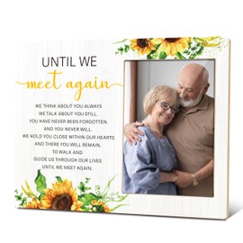 BXVRT Sympathy Photo Frame, Memorial Gifts For Loss Of Loved One, Sunflower Themed Bereavement Picture Frame Gifts, Remembrance Frame For Home Office Decor, Funeral Condolence Gifts 27