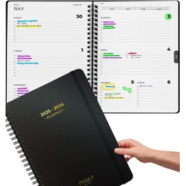 A4 Academic Diary 2025 2026 Week to View – Weekly Planner for Students, Study Schedule Notebook, Daily Organiser, Work Schedule Book, Personal Time Management Planner, July 2025 – December 2026