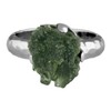 Starborn Sterling Silver 4-6 Carat Genuine Moldavite Ring, gemstone, Moldavite