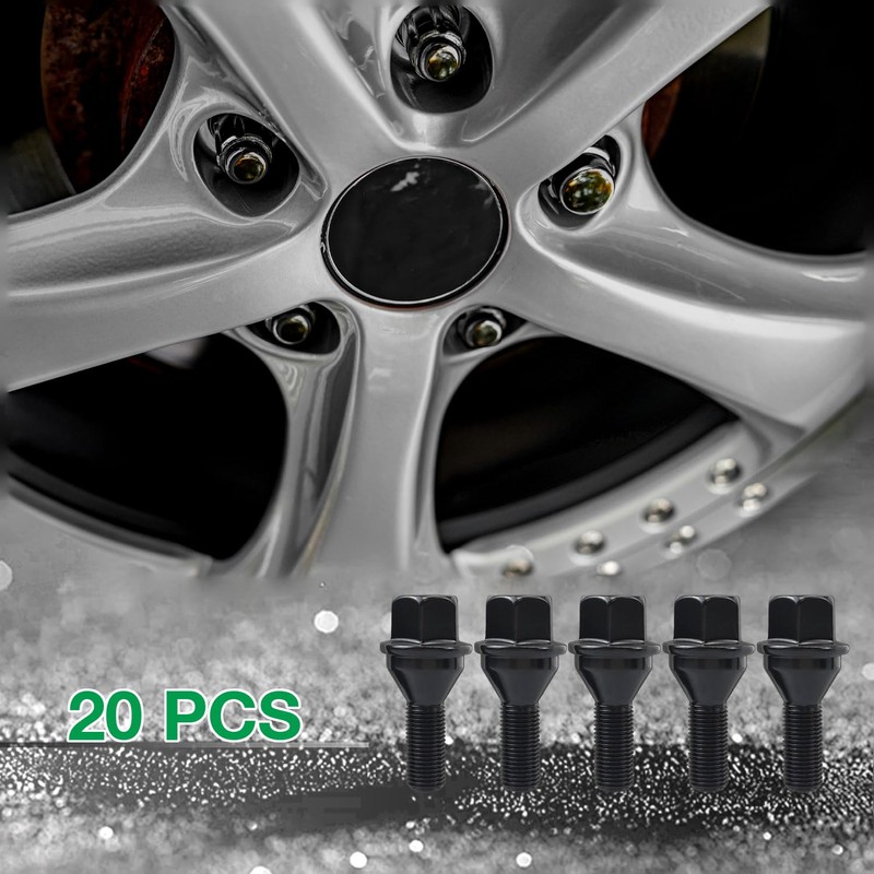 20 Pcs Upgrade 611-005 6511051AA Wheel Lug Bolts M12x1.25 19mm