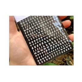 Art Latin English Alphabet Letters Numbers 3D Nail Sticker Wg719 White Nail Wraps Stickers Manicure Supplies for Women Nails Full Long Lasting Easy Apply and Remove