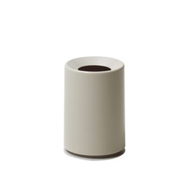 ideaco Mini TUBELOR Sand White Trash Can Round Shape 1.2L Diameter 4.9 x Height 7.3 inches (12.5 x 18.5 cm)