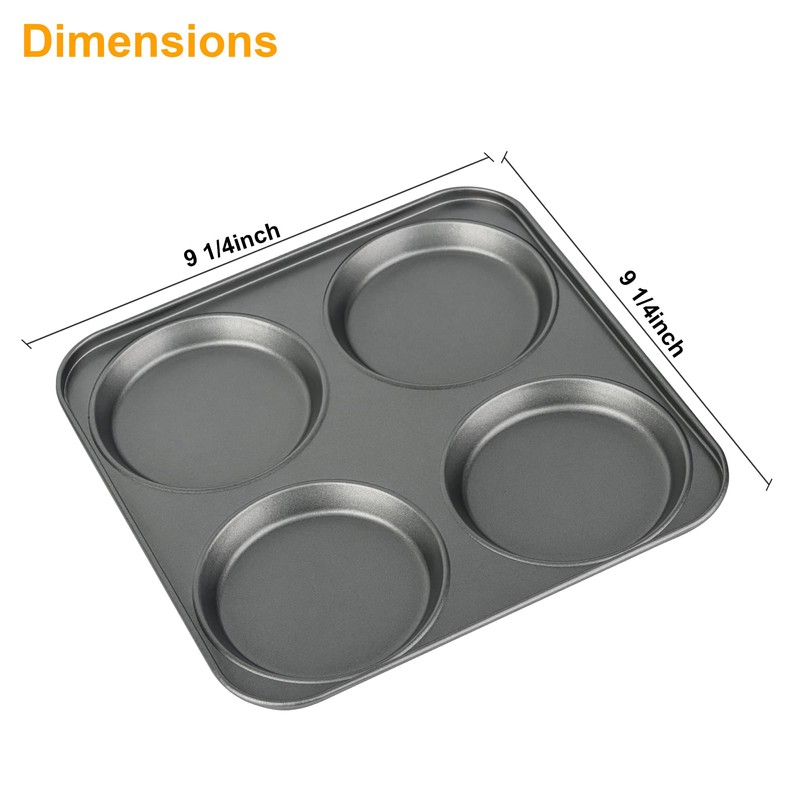 Tiawudi Muffin Top Pan, 4-Cup Hamburger Bun Pan, Large Whoopie