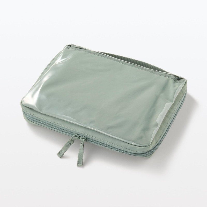 MuJI Pocket Selectable Collection Case A5 Wide Moss Green Approx.