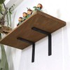Brackets, L Shape, Angle, Iron Shelves, Black, Set of 2,