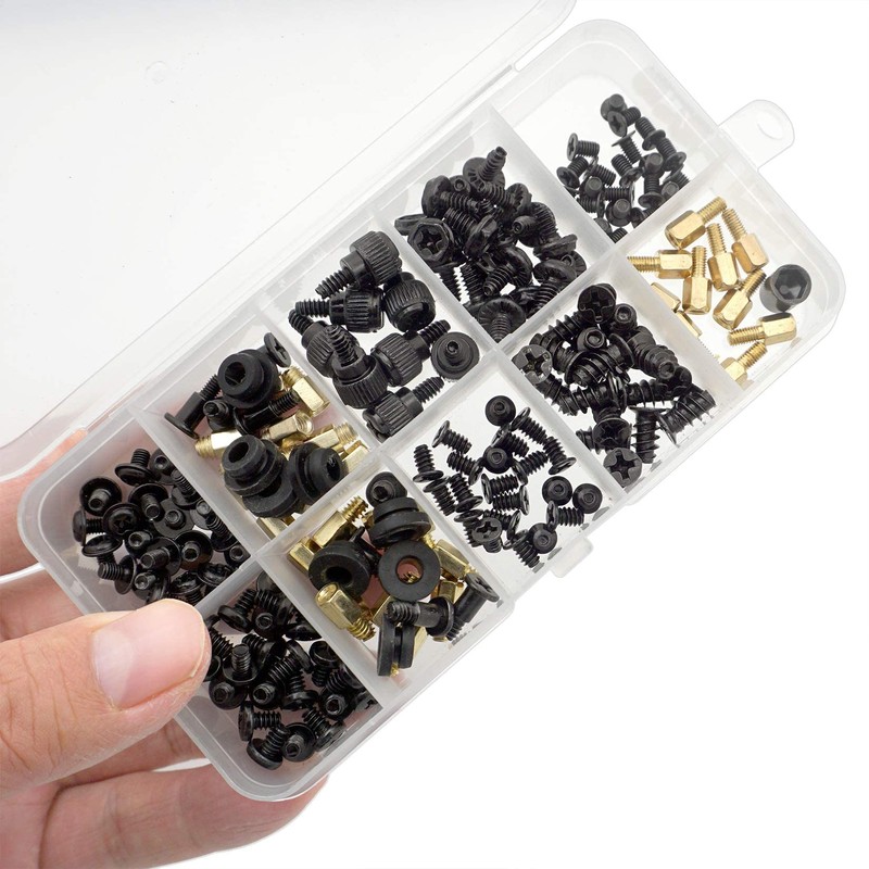 Akuoly Computer Screws Desktop Screw Set Standoffs for PC Mounting