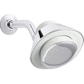 KOHLER KOHLER K-28238-GKA-CP Moxie Alexa Enabled Showerhead, Bluetooth Shower Speaker & Radio, Rechargeable & Portable Speaker, 1.75 GPM, Polished Chrome