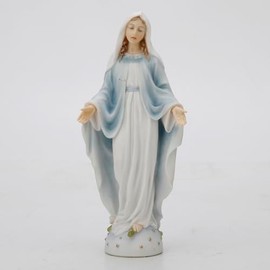 Veronese Design 8 1/8 Inch Our Lady of Grace Resin Sculpture Religious Decoration