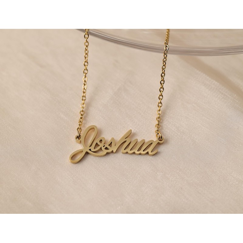 HUAN XUN Carmen Necklaces Gold Name Necklace for Women Charm