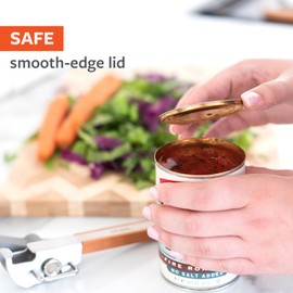 Full Circle Smooth Operator - Smooth-Edge Stainless Steel Can Opener, Safe & Easy No More Sharp Rims, Compact Portable Design with Integrated Bottle Opener