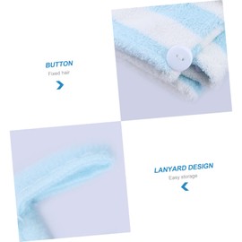 Baluue 1 Set Thickened Coral Fleece Hair Drying Cap Quick Absorbent Towel for Easy Drying Comfortable Wear Soft Skin Friendly for Long Curly Hair