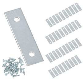 50mm Straight Mending Fixing Plate Angle Bracket L Shape Reinforcing Repairing 40pc