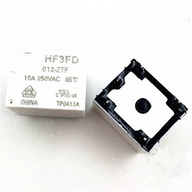 FJYDM 5PCS Relays HF3FD-005-ZTF HF3FD-009-ZTF HF3FD-012-ZTF HF3FD-024-ZTF 10A 250VAC 5PIN 5V 9V 12V 24V Power Relay (Size : HF3FD-005-ZTF 5V)