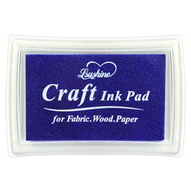Craft Ink Pad for Rubber Stamps, Paper, Wooden, Fabric, Scrapbooking, Non-Toxic Finger Ink Pads for Kids (Dark Blue)