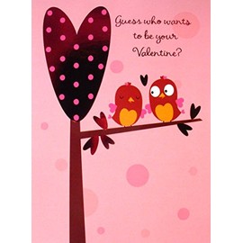 Braille Embossed Valentines Day Greeting Card - Guess who wants to be your Valentine?