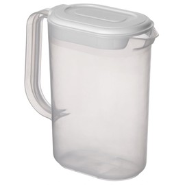 Hardys 1.5L Plastic Fridge Door Jug - Clear Plastic Jug with Reversible Lid, Strong Handle and Easy Pouring Lip - Slimline Fruit Juices, Milk, Water Container & Dispenser