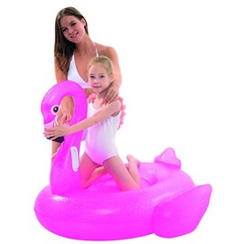 Flamingo Swimming Toy Approx. 110 cm x 102 cm x 86 cm Flamingo Float Mosaic Design Swimming Island Summer Bathing Swimming Pool Includes Repair Kit